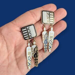 Laurel Burch Man & Woman Tribal earrings